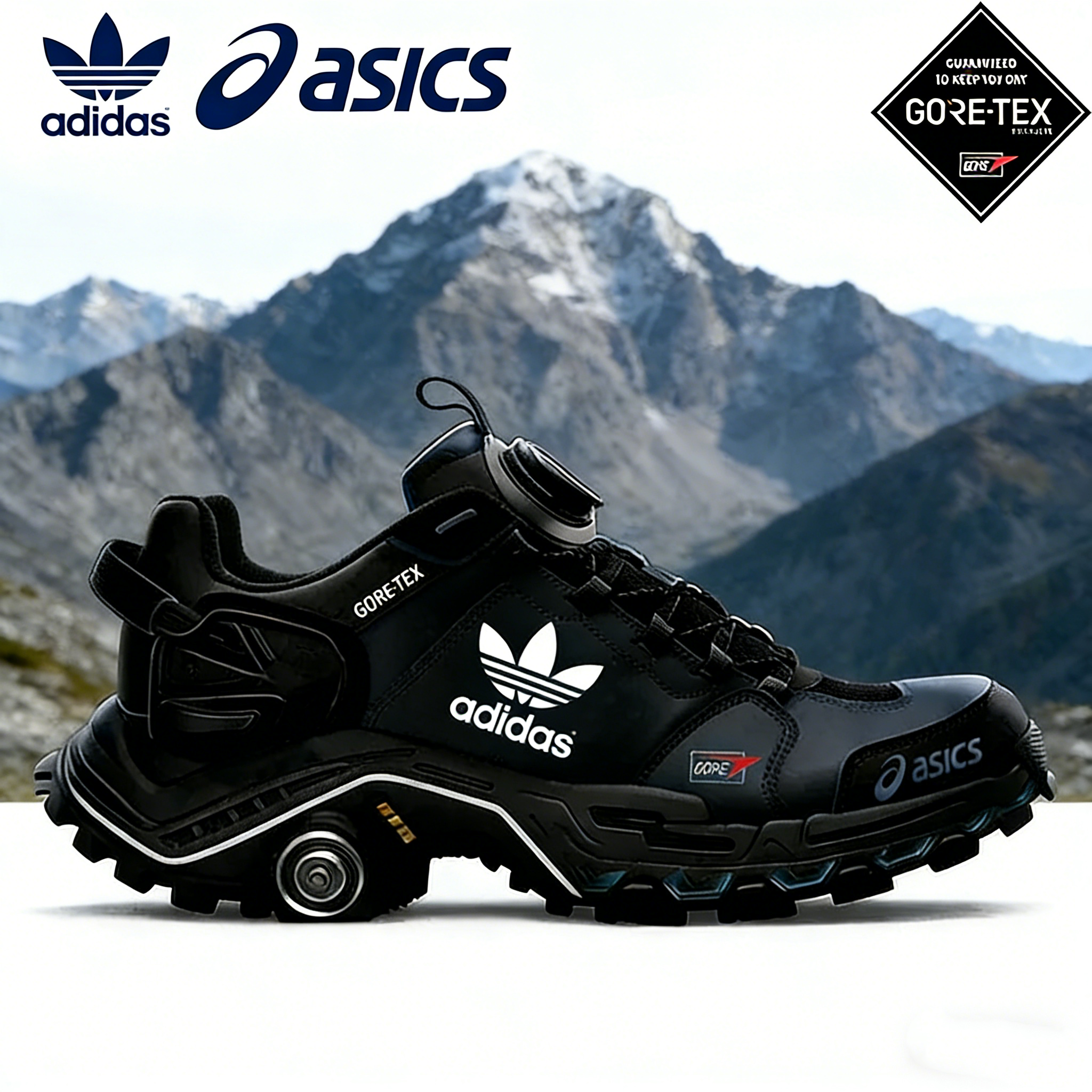 Posljednjih 50 pari čarapa🎁adidas × asics GORE-TEX planinarske cipele – brzo otkopčavanje i neklizajući potplat