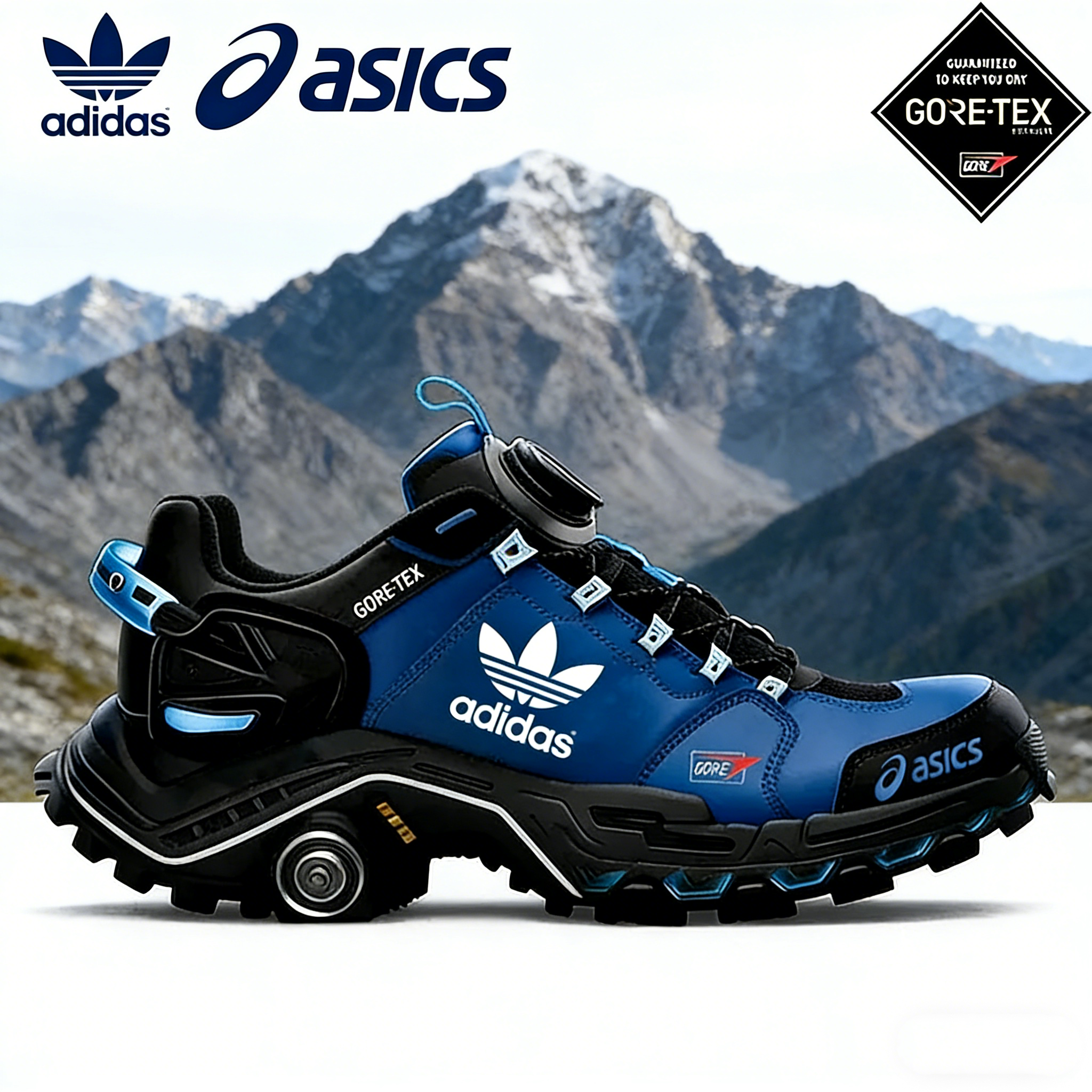 Posljednjih 50 pari čarapa🎁adidas × asics GORE-TEX planinarske cipele – brzo otkopčavanje i neklizajući potplat