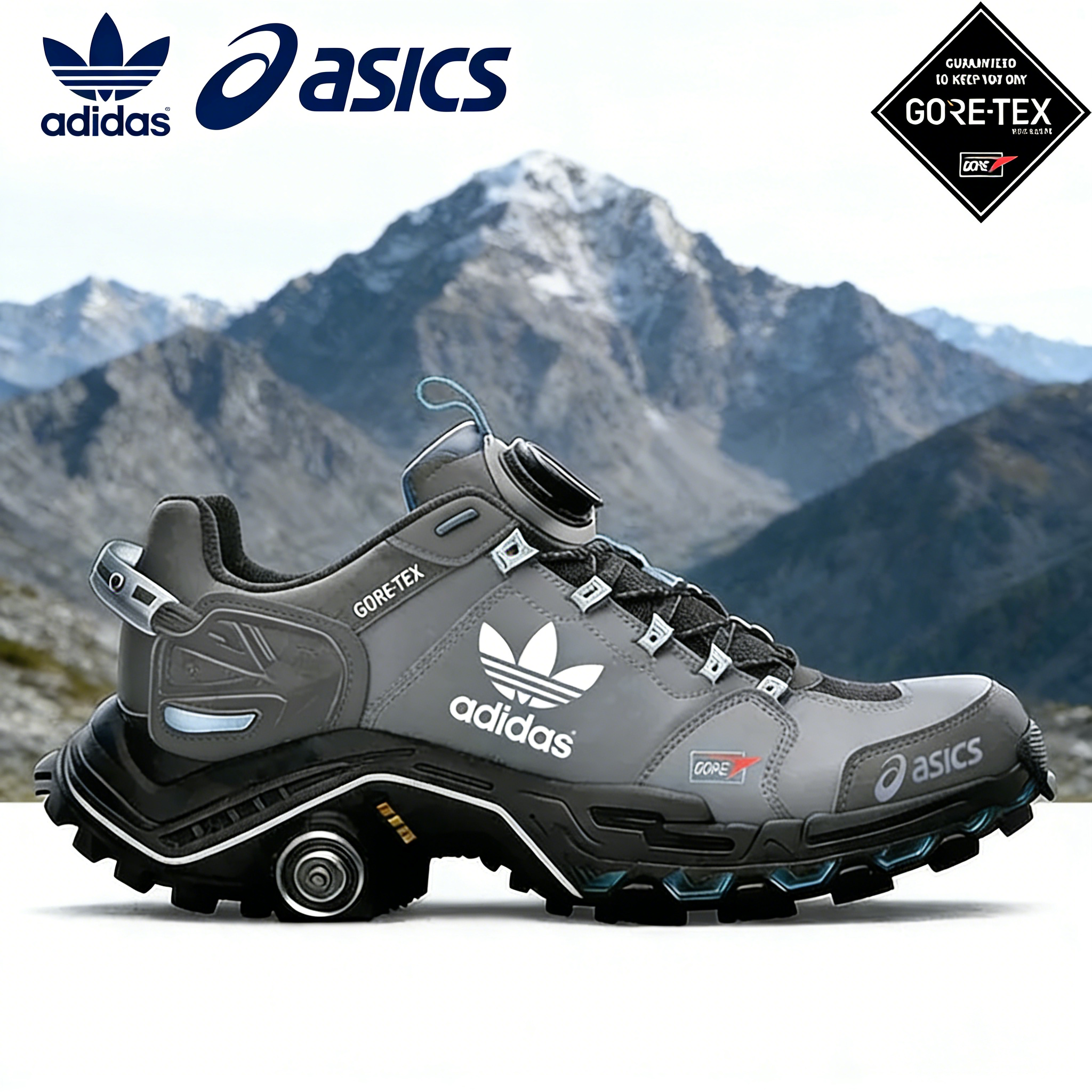 Posljednjih 50 pari čarapa🎁adidas × asics GORE-TEX planinarske cipele – brzo otkopčavanje i neklizajući potplat