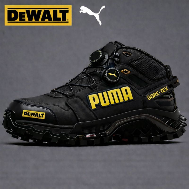 Posljednjih 50 pari čarapa🎁 Vodootporne i prozračne muške radne i planinarske cipele marki PUMA® i DEWALT idealne su za posao i aktivnosti na otvorenom.