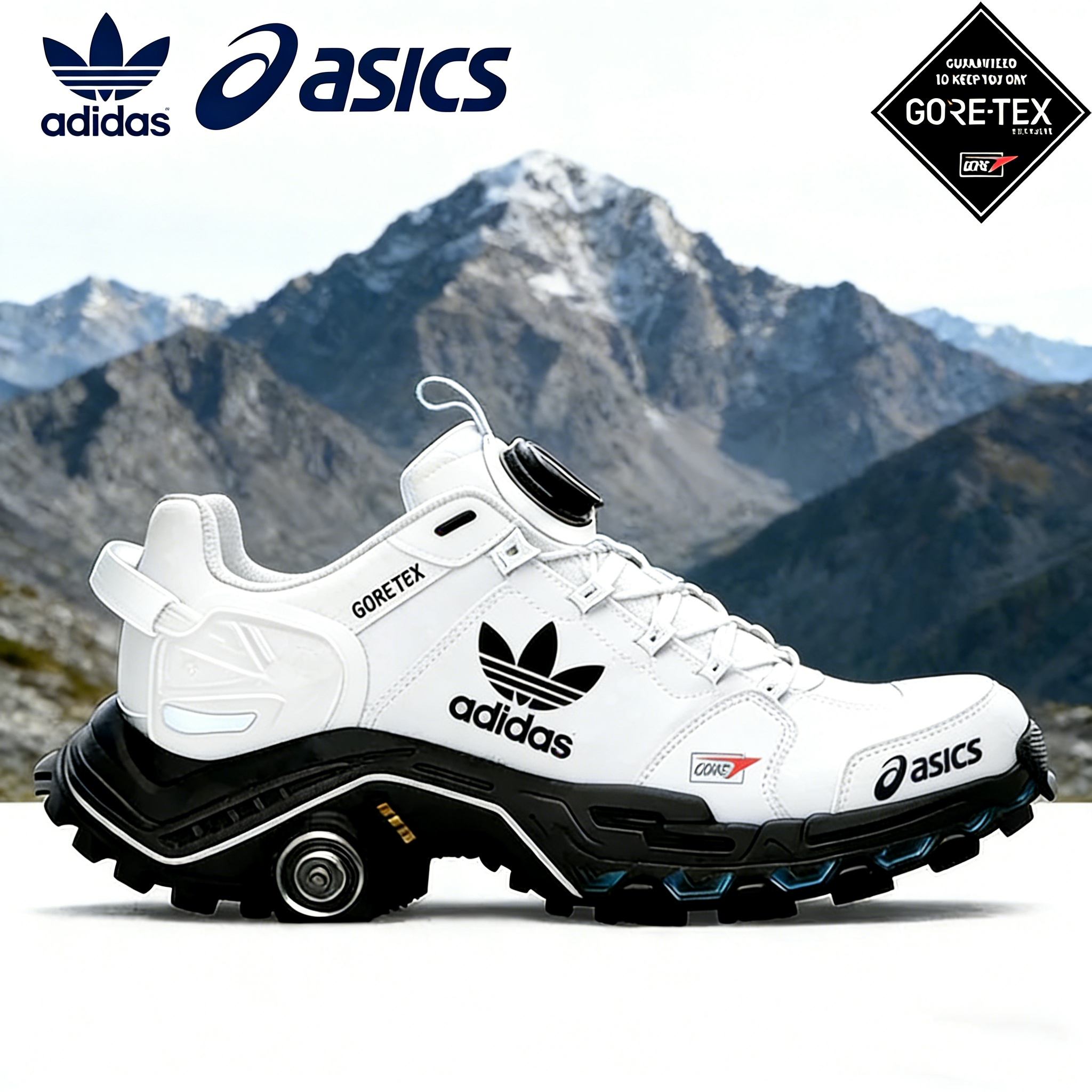 Posljednjih 50 pari čarapa🎁adidas × asics GORE-TEX planinarske cipele – brzo otkopčavanje i neklizajući potplat